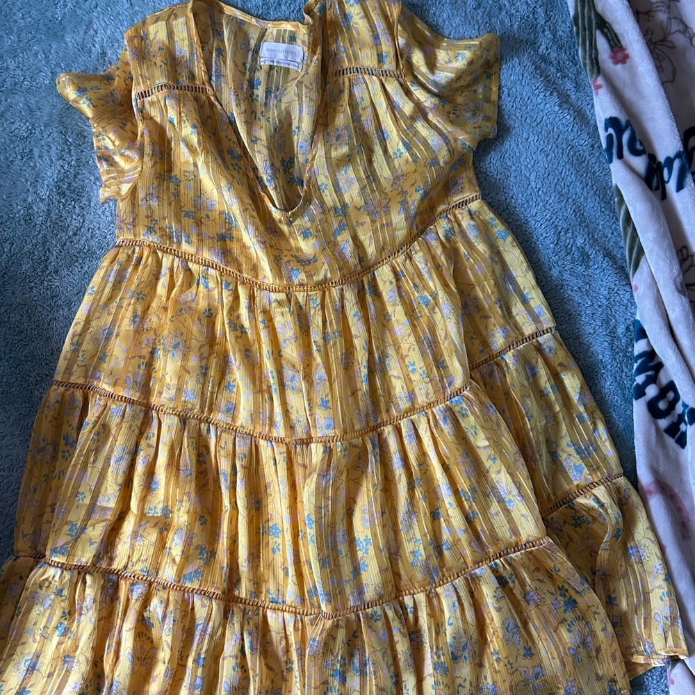 Urban Outfitters Yellow Floral Mini Dress